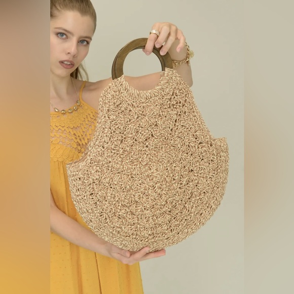 Bella Rosa Boutique Handbags - Woven Beach Bag